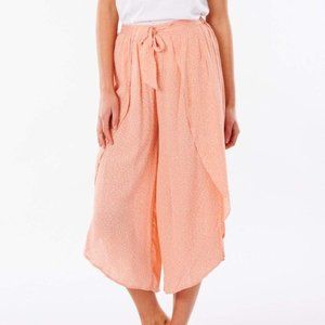 Rip Curl - TALLOWS SPOT FLOWY PANT - with BOW TIE  - Coral